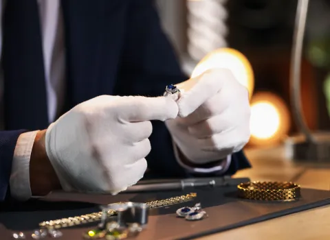 looking at sapphire ring