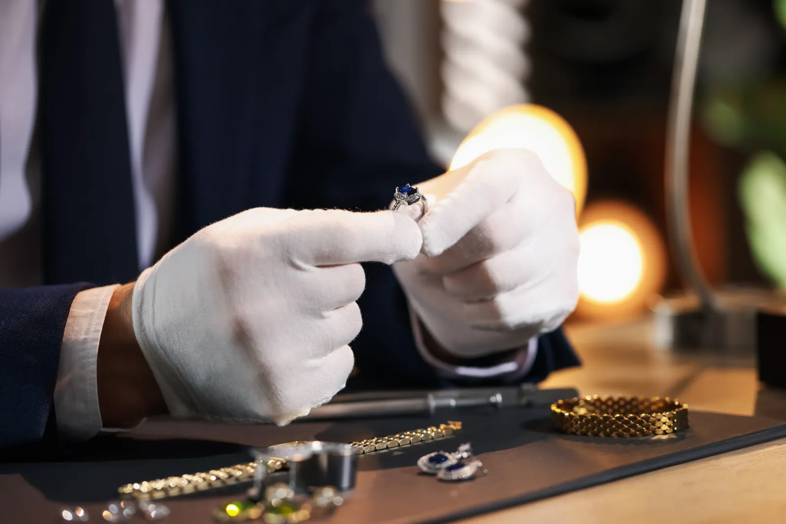 looking at sapphire ring