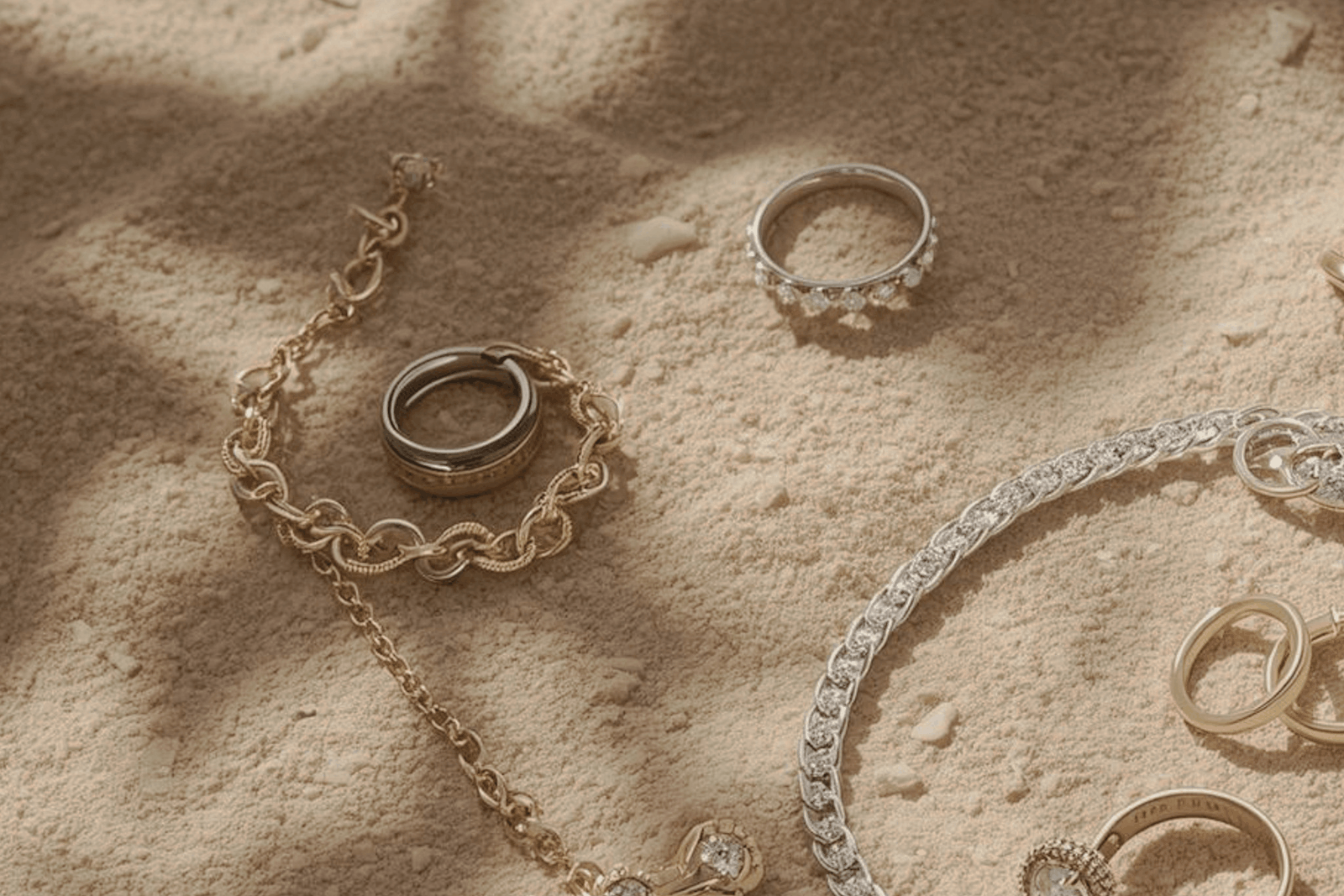 jewellery in water and sand jewellery in water and sand