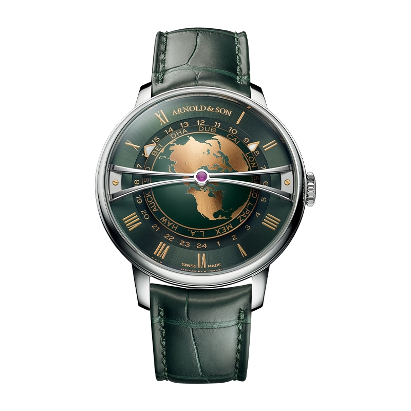 Globetrotter Green Alligator strap 42mm Watch 1WTBS.F01A.C1242S