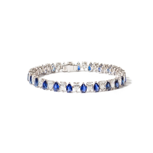 The Sapphire Diamond Pear Bracelet