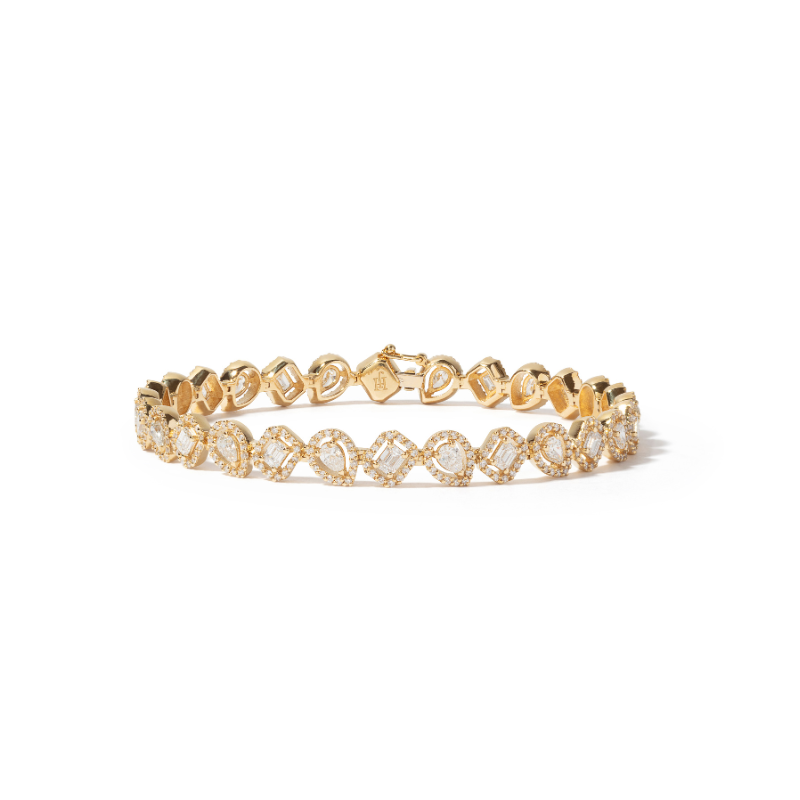The Fancy Cluster Diamond Bracelet - RG