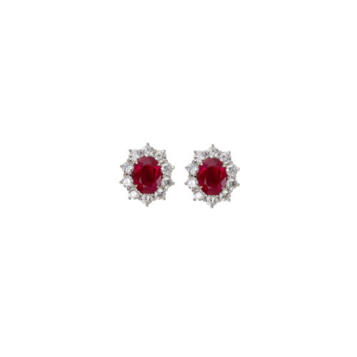 The Oval Ruby Earrings