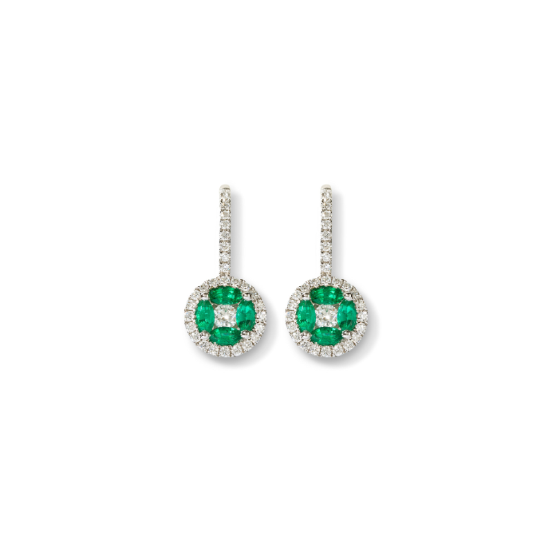 The Emerald Diamond Drop Earrings