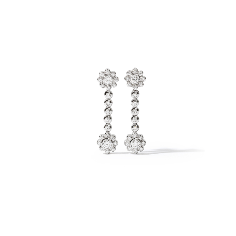 The Floral Diamond Chandelier Earrings