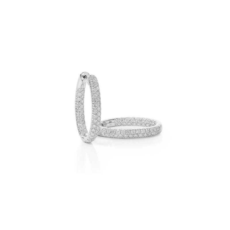 The Pavé-Set Diamond Hoops