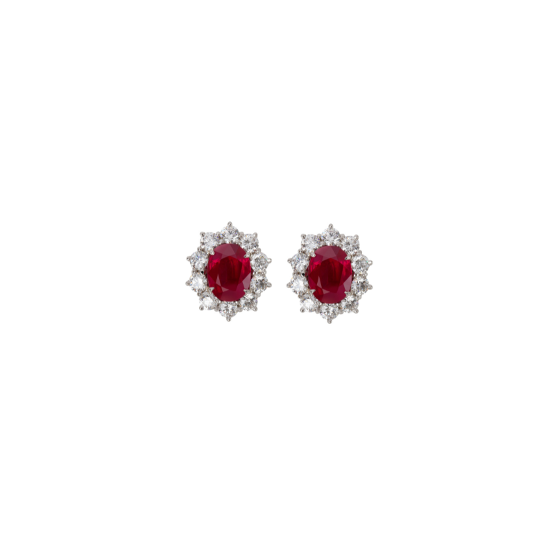 The Oval Ruby Earrings thumbnail 1