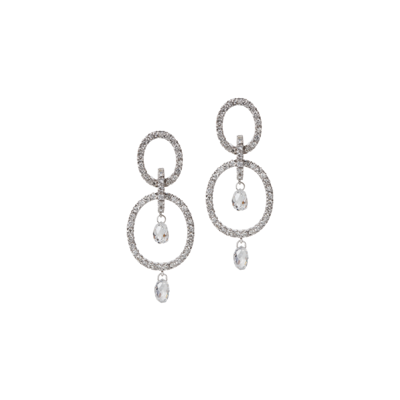 The Double Drop Diamond Earrings