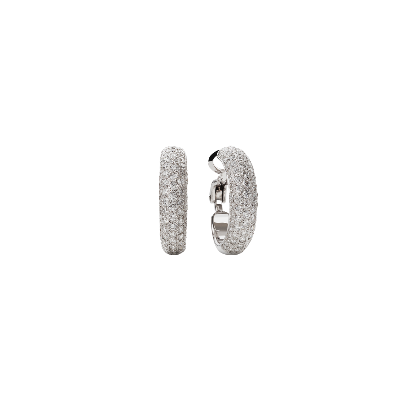 The Domed Diamond Hoop Earrings