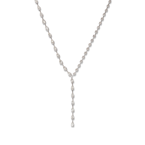 The Symmetry of Opposites Diamond Lariat Necklace