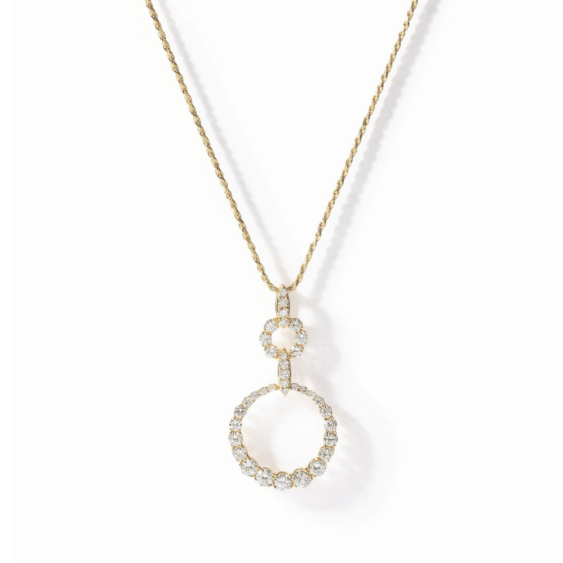 The Rings of Diamonds Pendant YG