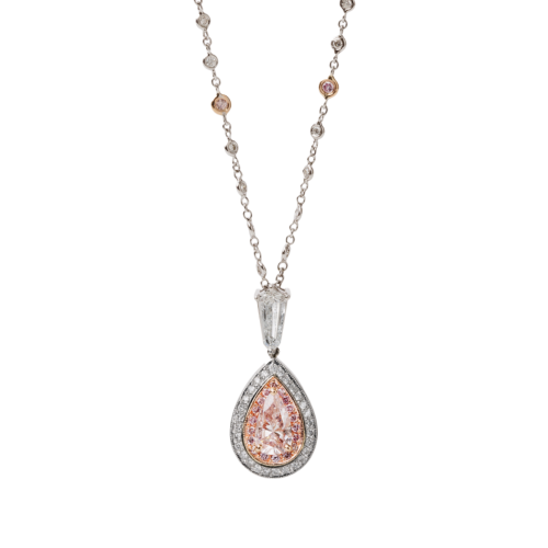Pear Shaped Pink Diamond Necklace Humbertown Jewellers