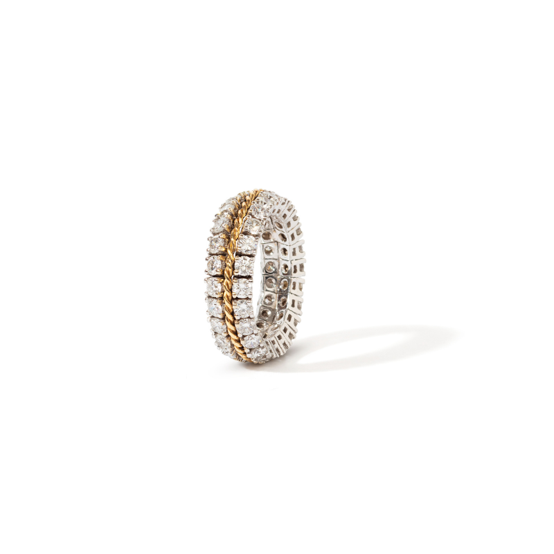 The Diamond Gold Spiral Ring