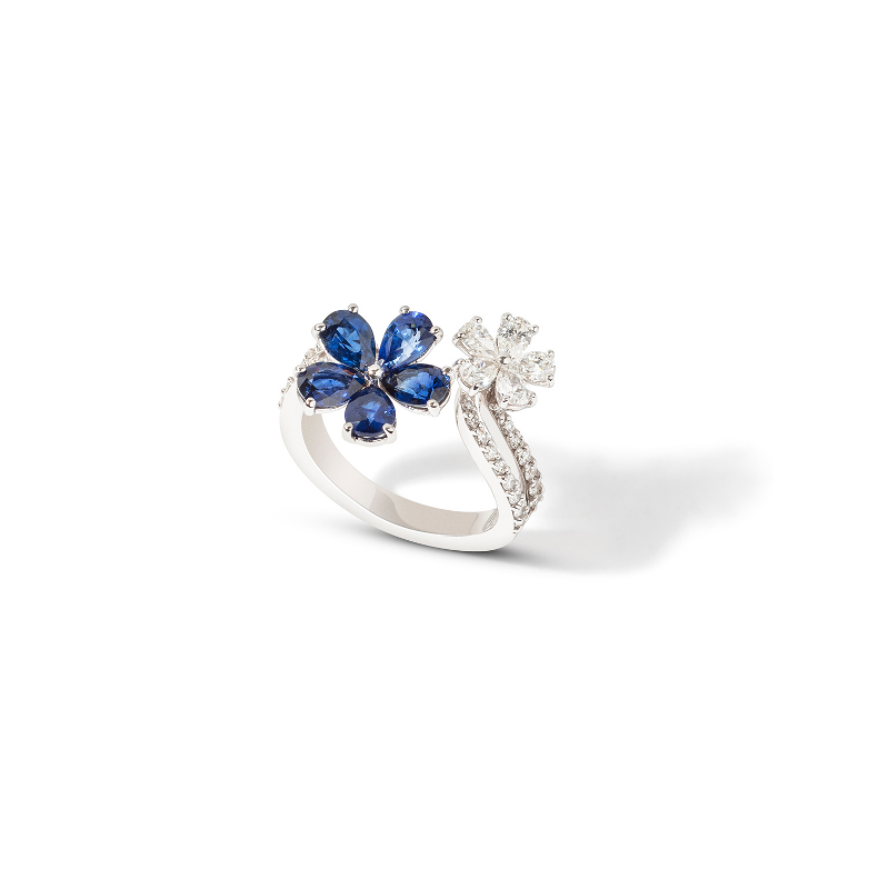 The Sapphire Diamond Floral Ring thumbnail 1