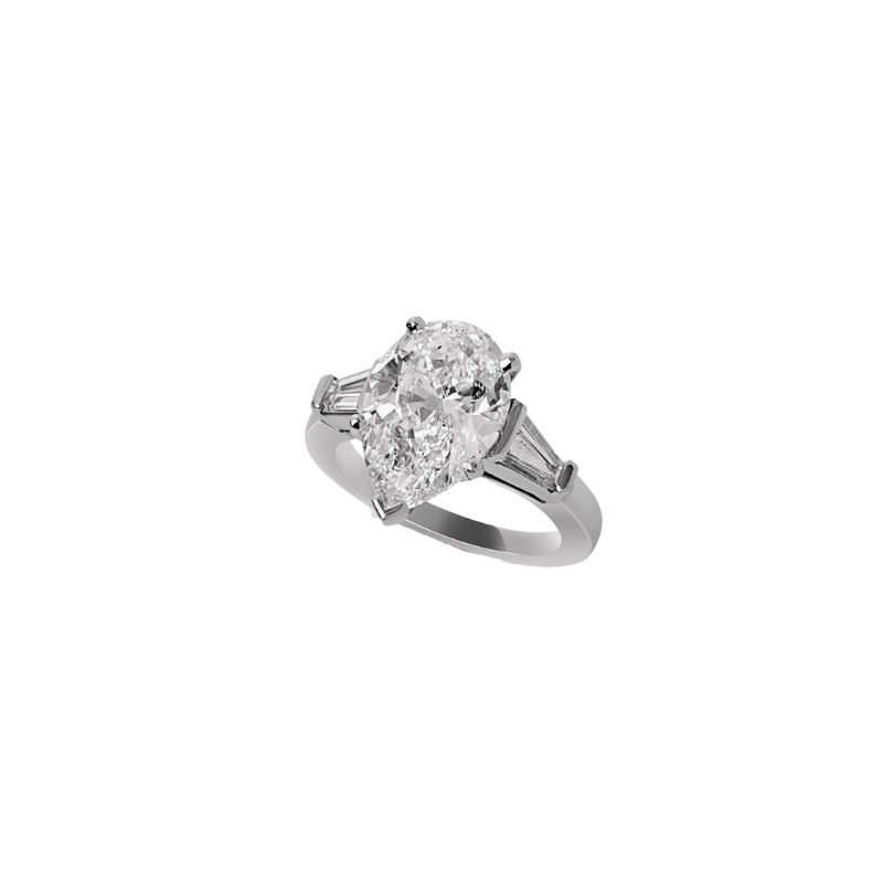 The Pear Diamond Solitaire Ring thumbnail 1